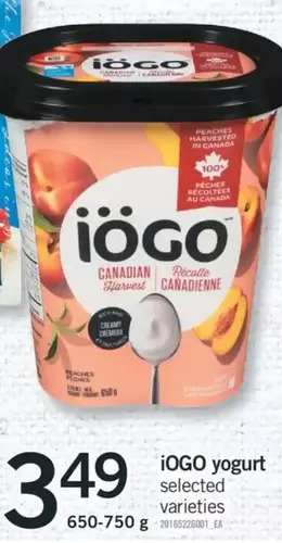 Fortinos Iogo yogurt offer