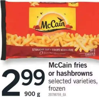 Fortinos Mccain fries or hashbrowns offer