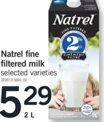 Fortinos Natrel fine filtered milk offer