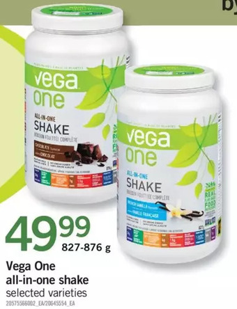 Fortinos Vega one all-in-one shake offer