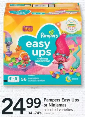 Fortinos Pampers easy ups or ninjamas offer