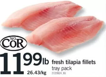 Fortinos Fresh tilapia fillets offer