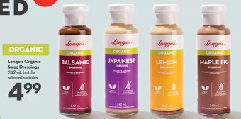 Longo's Longo's organic salad dressings offer