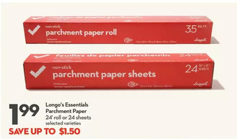 Longo's Longo's essentials parchment paper offer