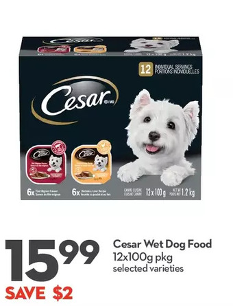Longo's Cesar wet dog food offer