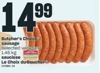 Valu-mart Butcher's choice sausage offer