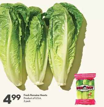 Longo's Fresh romaine hearts offer