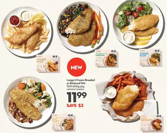 Longo's Longo's frozen breaded or battered fish offer