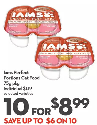 Longo's Iams perfect portions cat food offer