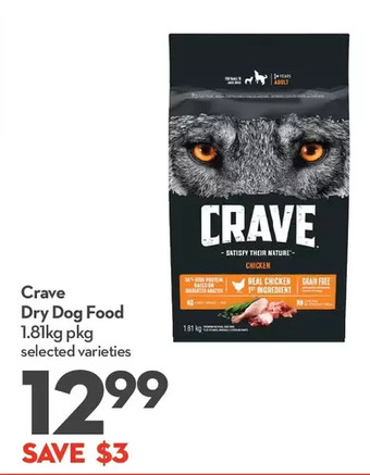 Longo's Crave dry dog food offer