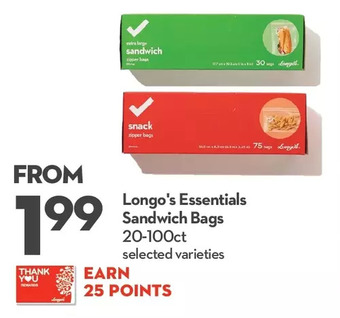 Longo's Longo's essentials sandwich bags offer