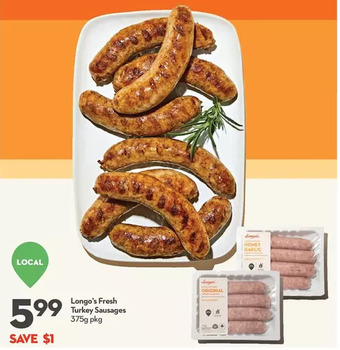 Longo's Longo's fresh turkey sausages offer