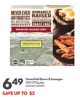 Longo's Greenfield bacon & sausages offer