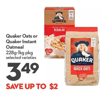 Longo's Quaker oats or quaker instant oatmeal offer