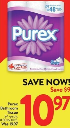 Walmart Purex Bathroom Tissue offer