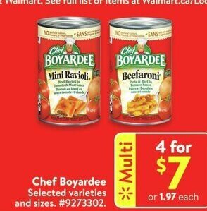 Walmart Chef Boyardee offer