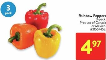 Walmart Rainbow Peppers 3-pack offer