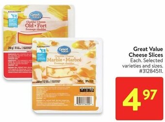 Walmart Great Value Cheese Slices offer