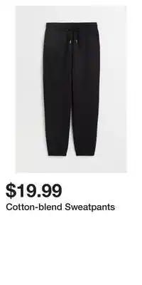 H&M Cotton-blend sweatpants offer