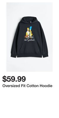 H&M Oversized fit cotton hoodie offer