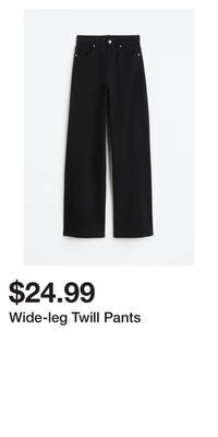 H&M Wide-leg twill pants offer