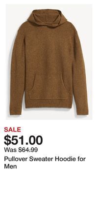 Old Navy Pullover sweater hoodie for men offer
