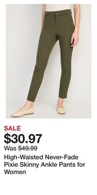 Old Navy High-waisted never-fade pixie skinny ankle pants for women offer