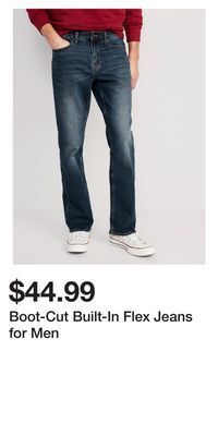 Old Navy Boot-cut built-in flex jeans for men offer