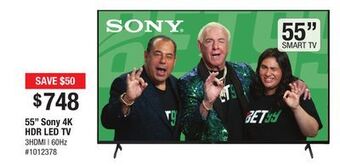 Bad Boy Superstore 55" sony 4k hdr led tv offer