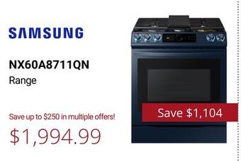 Canadian Appliance Source Samsung range offer