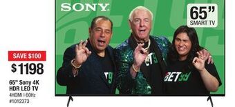 Bad Boy Superstore 65 sony 4k hdr led tv offer