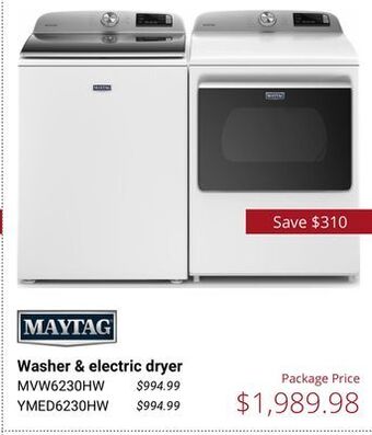 Canadian Appliance Source Maytag washer & electric dryer offer