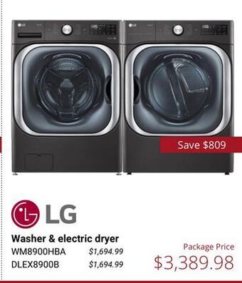Canadian Appliance Source Lg washer & electric dryer offer