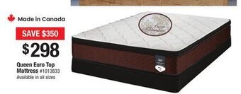 Bad Boy Superstore Queen euro top mattress offer