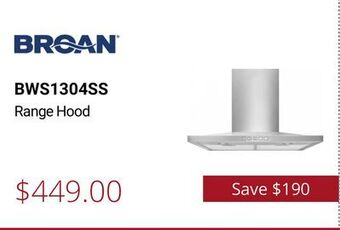 Canadian Appliance Source Broan range hood offer