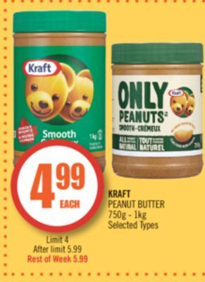Shoppers Drug Mart Kraft peanut butter offer