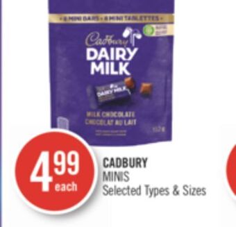 Shoppers Drug Mart Cadbury minis offer