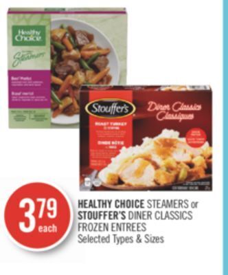 Shoppers Drug Mart Healthy choice steamers or stouffer's diner classics frozen entrees offer