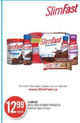 Shoppers Drug Mart Slimfast meal replacement products offer
