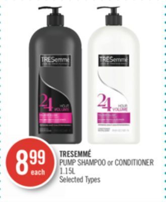 Shoppers Drug Mart Tresemmé pump shampoo or conditioner offer