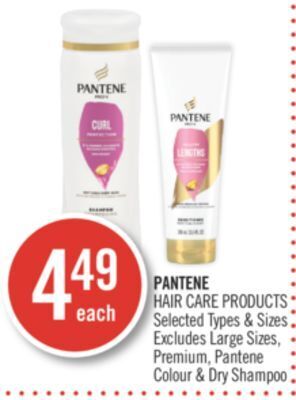 Shoppers Drug Mart Pantene hair care products offer
