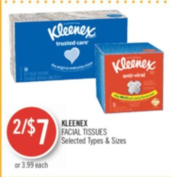 Shoppers Drug Mart Kleenex facial tissues offer