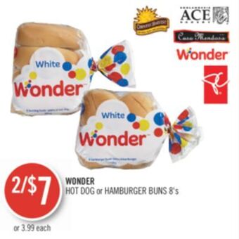 Shoppers Drug Mart Wonder hot dog or hamburger buns offer