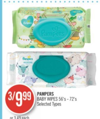 Shoppers Drug Mart Pampers baby wipes offer