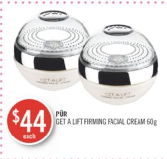 Shoppers Drug Mart Pür get a lift firming facial cream offer