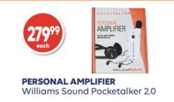 Wellwise by Shoppers Personal amplifier williams sound pocketalker 2.0 offer