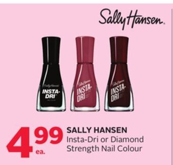 Rexall Sally hansen insta-dri or diamond strength nail colour offer