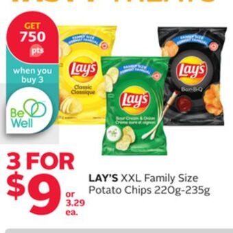 Rexall Lay's xxl family size potato chips offer