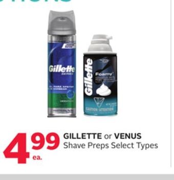 Rexall Gillette or venus shave preps offer