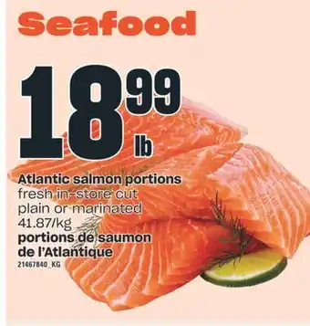 Independent City Market Atlantic salmon portions offer